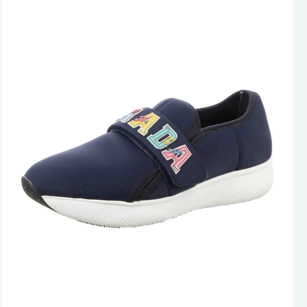 PRADA Flowered Move Logo Neoprene Sneakers !